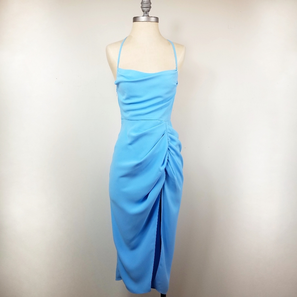 Amanda Uprichard Jasalina Dress in Pacific Blue size Small